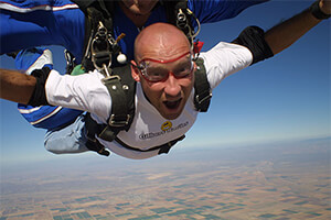 Dr. Swain skydiving