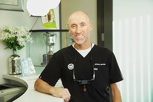 Dr. John Swain at the office